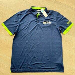 Seattle Seahawks sweat wicking mesh polo shirt NFL size XL
